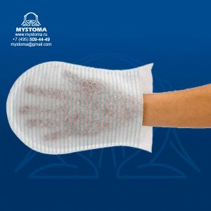 Пенообразующая рукавица, пропитанная pH-нейтральным мылом DISPOBANO Glove (с Алоэ), 25x17см заказать по цене от 445 рублей с доставкой ― MyStoma.ru