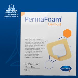 PermaFoam comfort - Самоклеящиеся стерильные губчатые повязки: 11 х 11 см заказать по цене от 317 рублей с доставкой ― MyStoma.ru