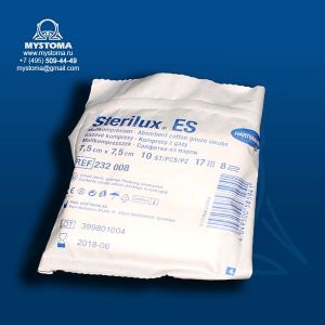 Sterilux es- Салфетки (стерильные): 7,5 х 7,5 см; 8 слоев; 17 нитей;  10 шт. заказать по цене от 46 рублей с доставкой ― MyStoma.ru