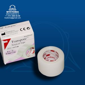 Гипоаллергенный пластырь 3М™ Transpore™, 2,5смх5м в индивидуальной упаковке       заказать по цене от 100 рублей с доставкой ― MyStoma.ru
