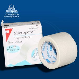 Гипоаллергенный пластырь 3М™  Micropore™    2,5 см х 5 м  в индивидуальной упаковке   приобрести по цене от 110 рублей с доставкой ― MyStoma.ru