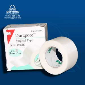 Гипоаллергенный пластырь 3М™  Durapore™    2,5 см х 5 м  в индивидуальной упаковке заказать по цене от 230 рублей с доставкой ― MyStoma.ru