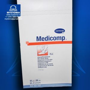 Medicomp steril - Салфетки (стерильные): 10 х 20 см; 25х2 шт. купить по цене от 1240 рублей с доставкой ― MyStoma.ru