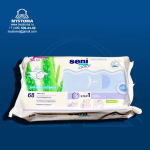 # Seni care" Влажные салфетки для чувств. кожи Sensitive (Алоэ Вера и Аллантоин)68 шт заказать по цене от 336 рублей с доставкой ― MyStoma.ru