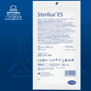 Sterilux es-  Салфетки (стерильные): 10 х 20 см; 8 слоев; 21 нить;  10 шт.  купить по цене от 272 рублей с доставкой ― MyStoma.ru