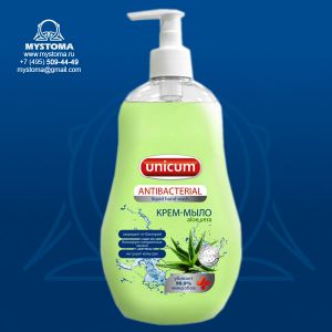 UNICUM Антибактериальное крем-мыло Aloe Vera, 550 мл  приобрести по цене от 310 рублей с доставкой ― MyStoma.ru