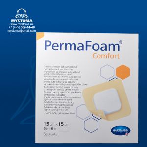 PermaFoam comfort - Самоклеящиеся стерильные губчатые повязки: 15 х 15 см купить по цене от 600 рублей с доставкой ― MyStoma.ru