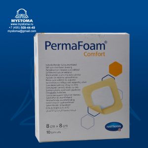 PermaFoam comfort - Самоклеящиеся губчатые повязки:8 х 8 см купить по цене от 228 рублей с доставкой ― MyStoma.ru