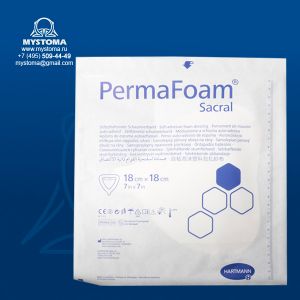 409422 PermaFoam sacral (Пемафом сакрал) самоклеящиеся губчатые повязки от пролежней на область крестца: 18 х 18 см  заказать по цене от 817 рублей с доставкой ― MyStoma.ru