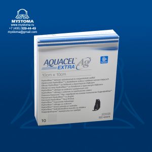 Convatec Повязка Аквасел (Aquacel) Экстра с серебром 10х10 см     заказать по цене от 660 рублей с доставкой ― MyStoma.ru