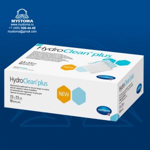 HydroClean plus - Повязки актив. раствором Рингера с ПГМБ: 7,5х7,5 см, 10 шт. приобрести по цене от 610 рублей с доставкой ― MyStoma.ru