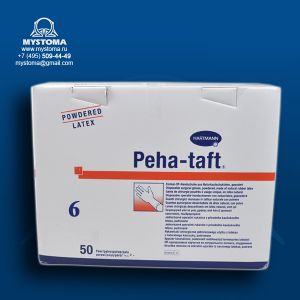 942711 Peha-taft AT-  Одноразовые перчатки из натурального латекса, опудренные №6 (ст) пара купить по цене от 50 рублей с доставкой ― MyStoma.ru