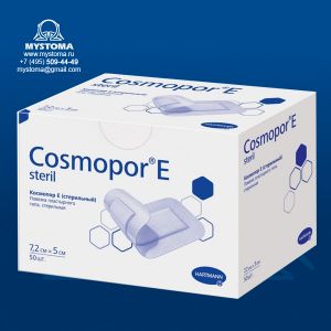 Cosmopor E steril - Самоклеящиеся послеоперац. повязки: 7,2 х 5 см; 50 шт.(русскоязычная уп) приобрести по цене от 9 рублей с доставкой ― MyStoma.ru