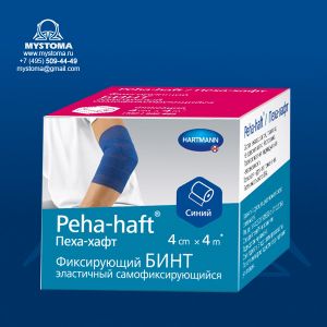 Peha-Haft  самофиксирующийся бинт синий  4 м х 4 см, 1 шт. заказать по цене от 153 рублей с доставкой ― MyStoma.ru