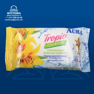  Aura салфетки влажные осв Tropic Cockt ассортимент №15 купить по цене от 30 рублей с доставкой ― MyStoma.ru