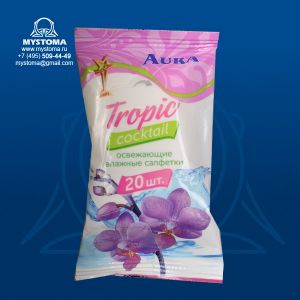  Aura салфетки влажные осв Tropic Cockt ассортимент №20 заказать по цене от 45 рублей с доставкой ― MyStoma.ru