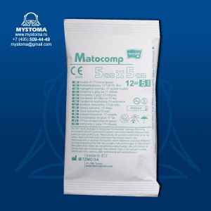 Cалфетки Марлевые стерильные Матокомп 5х5 12сл. 17-нит. A5 flow-pack приобрести по цене от 15 рублей с доставкой ― MyStoma.ru