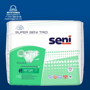 # Подгузники дышащие для взрослых Super Seni Trio  (Супер Сени Трио) Large по 10 шт. приобрести по цене от 940 рублей с доставкой ― MyStoma.ru