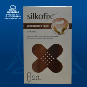 S46# Пластырь бактерицидный Silkofix с антисептиком на нетканой основе ДЛЯ НЕЖНОЙ КОЖИ №20 стандарт купить по цене от 85 рублей с доставкой ― MyStoma.ru