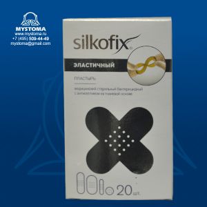 # Пластырь бактерицидный Silkofix с антисептиком на тканевой основе ЭЛАСТИЧНЫЙ №20 универсал купить по цене от 135 рублей с доставкой ― MyStoma.ru