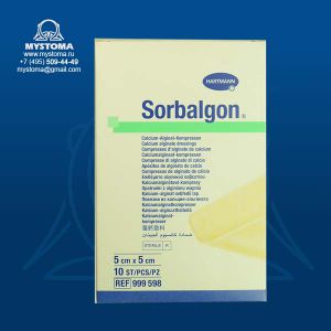 Sorbalgon  - Тампонадные ленты из волокон кальция-альгината: 10 х 10 см приобрести по цене от 275 рублей с доставкой ― MyStoma.ru