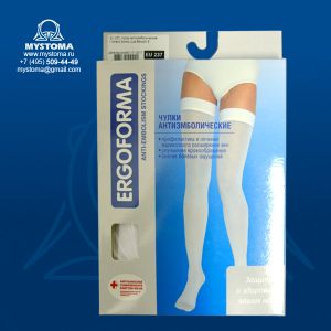 Чулки антиэмболические Ergoforma-up. 1 класс компр. 18-22мм рт.ст. цв.белый XXL заказать по цене от 1499 рублей с доставкой ― MyStoma.ru