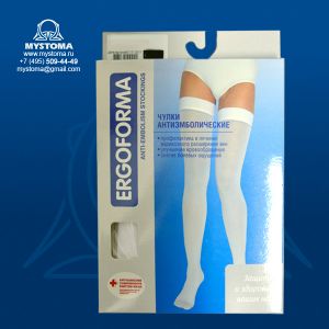 Чулки антиэмболические Ergoforma-up. 2 класс компр. 23-32мм рт.ст. цв.белый XXL приобрести по цене от 1599 рублей с доставкой ― MyStoma.ru