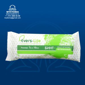 Бинт нестерильный Evers Life 7х10 см в Инд. Уп.  заказать по цене от 15 рублей с доставкой ― MyStoma.ru