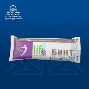 # Бинт нестерильный life 5х10 см в Инд. Уп.  заказать по цене от 19 рублей с доставкой ― MyStoma.ru