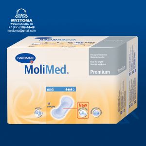 (168399) MoliMed Premium midi - МолиМед Премиум миди - Урологические прокладки, 14 шт. (RUS) купить по цене от 240 рублей с доставкой ― MyStoma.ru