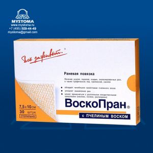 Повязка "ВоскоПран" с воском 7,5 х 10 см №30                                       приобрести по цене от 66 рублей с доставкой ― MyStoma.ru